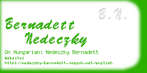 bernadett nedeczky business card